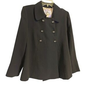 Girls Medium Danny & Nicole Black‎ Peacoat Pink Lining Dressy Mint Lined Buttons